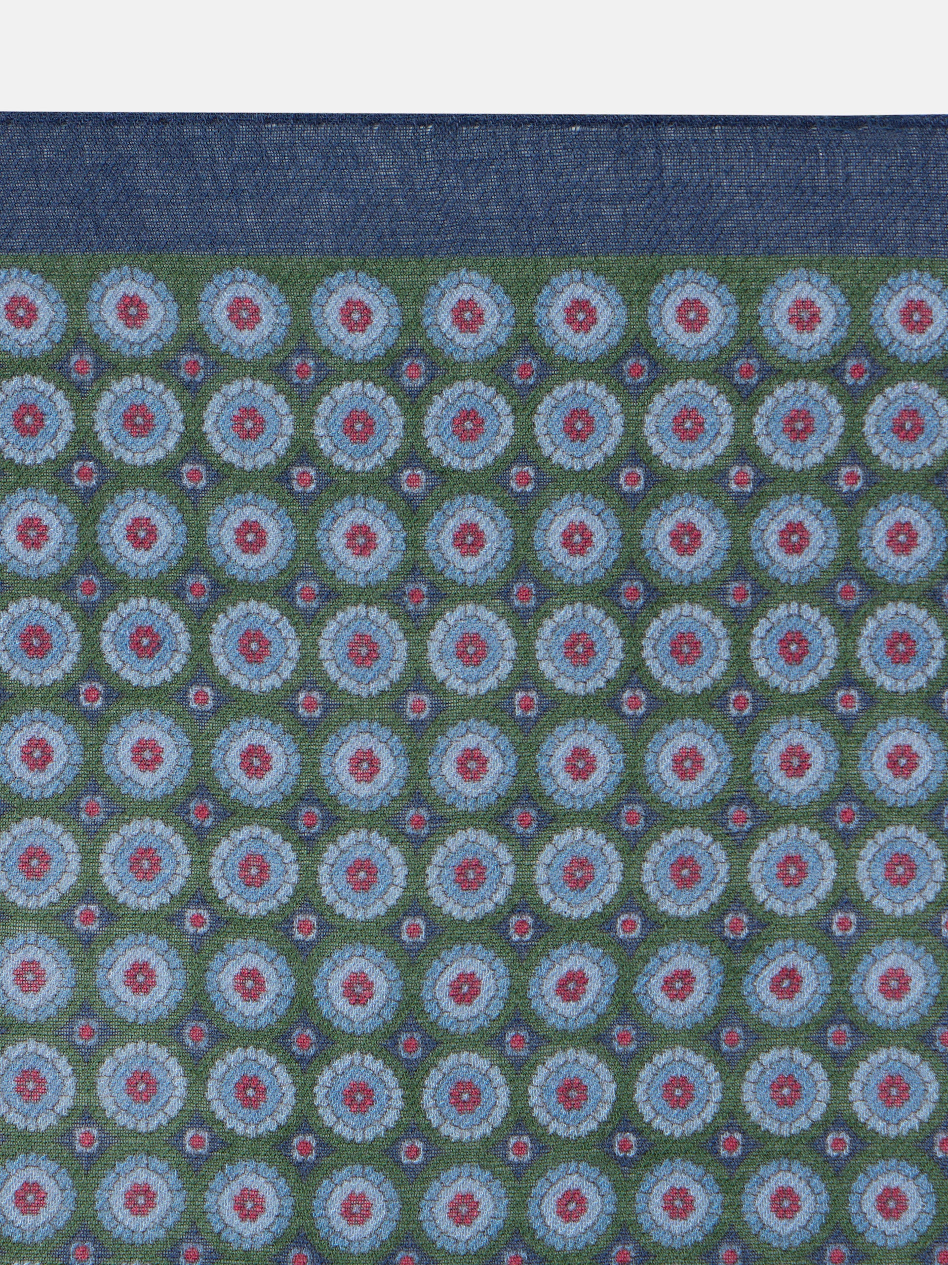 Pañuelo geometrico floral verde