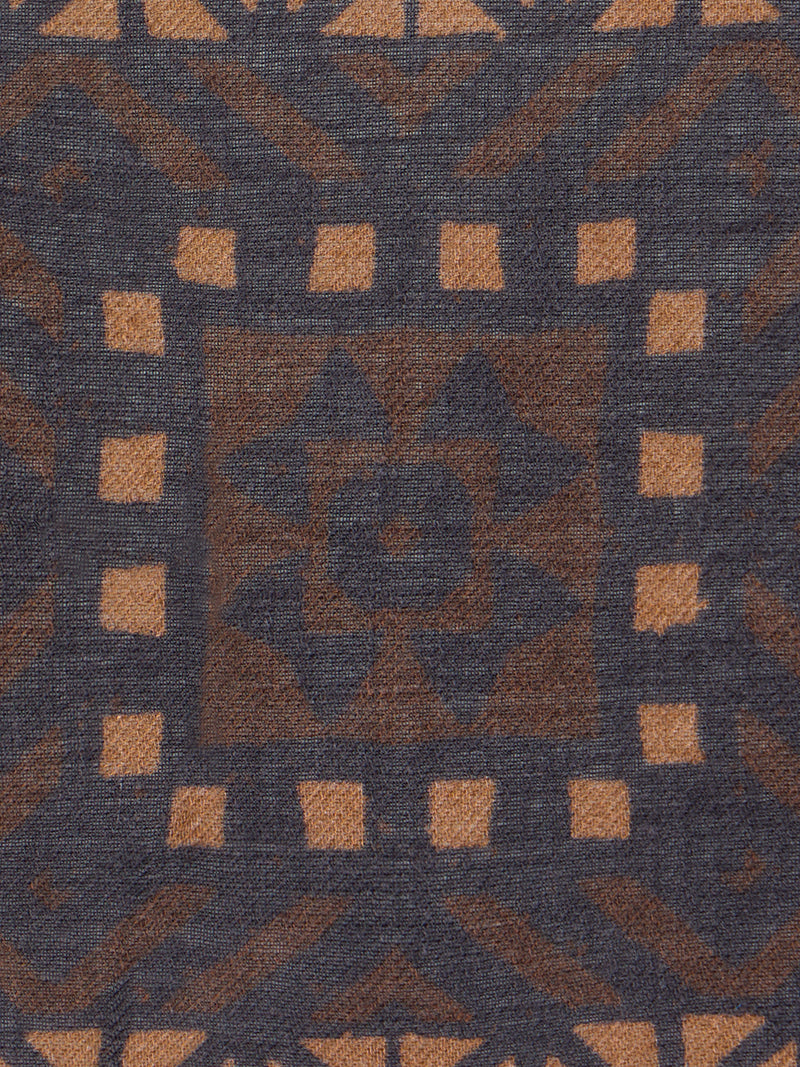 Pañuelo motivos etnicos marron
