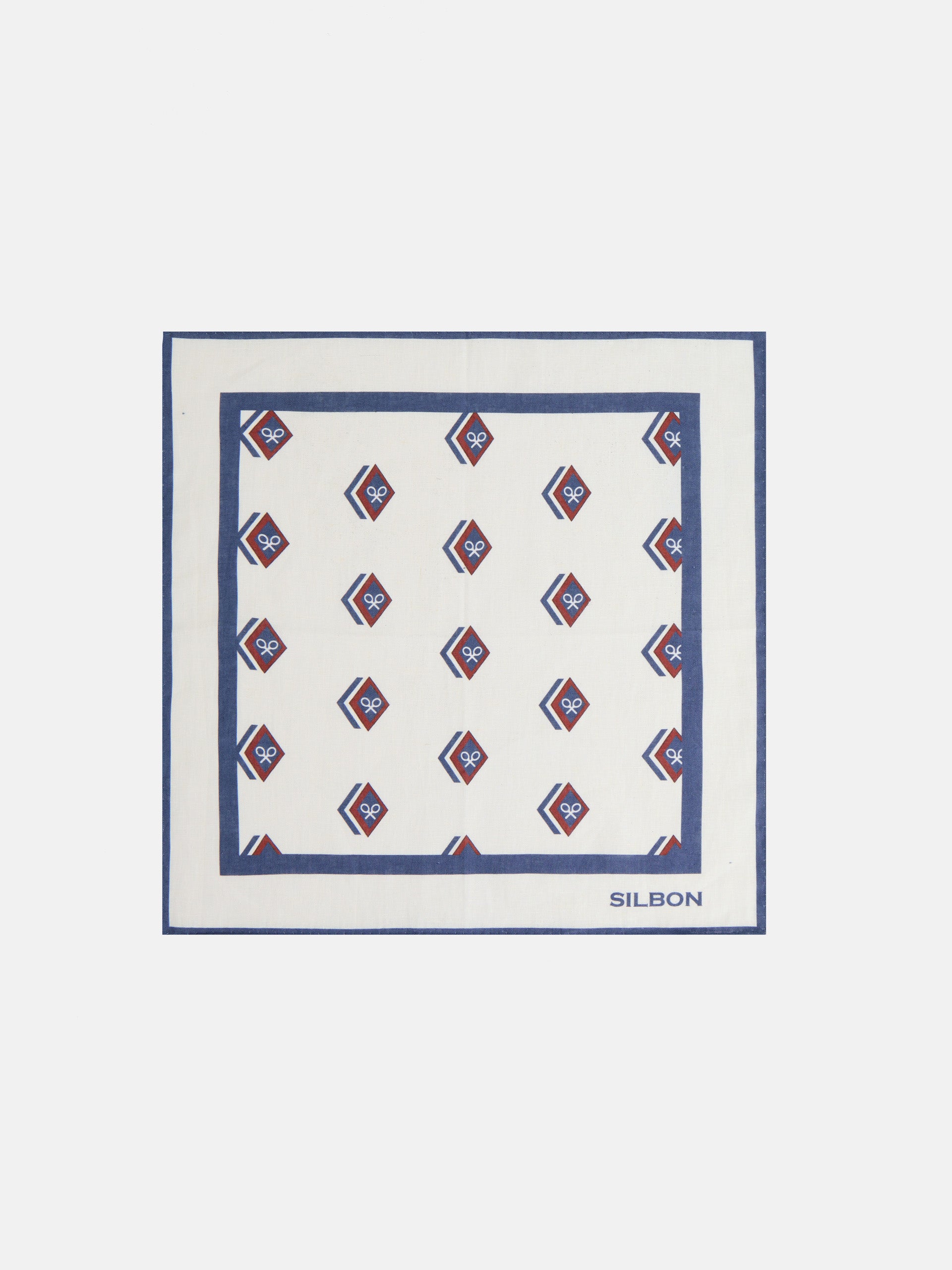 Foulard losanges raquettes crème