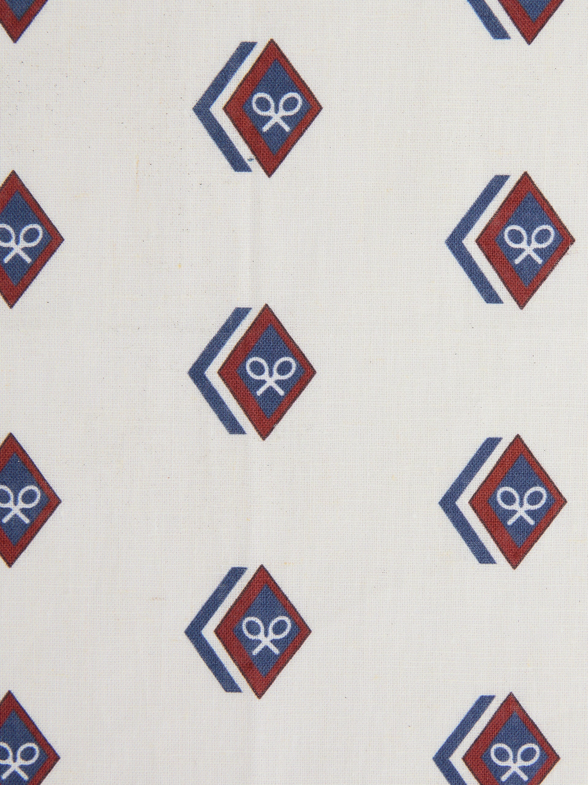 Foulard losanges raquettes crème