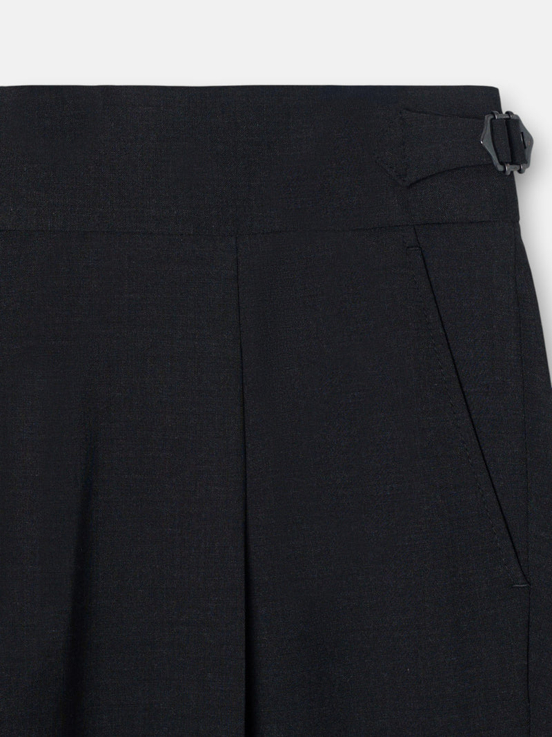 Pantalon vestir pinzas gris oscuro
