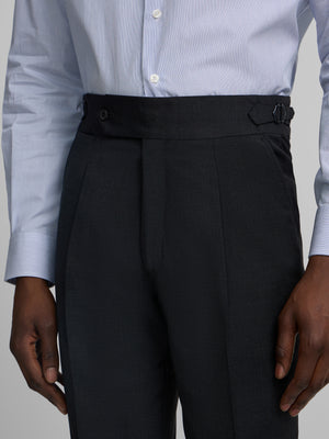 Pantalon vestir pinzas gris oscuro