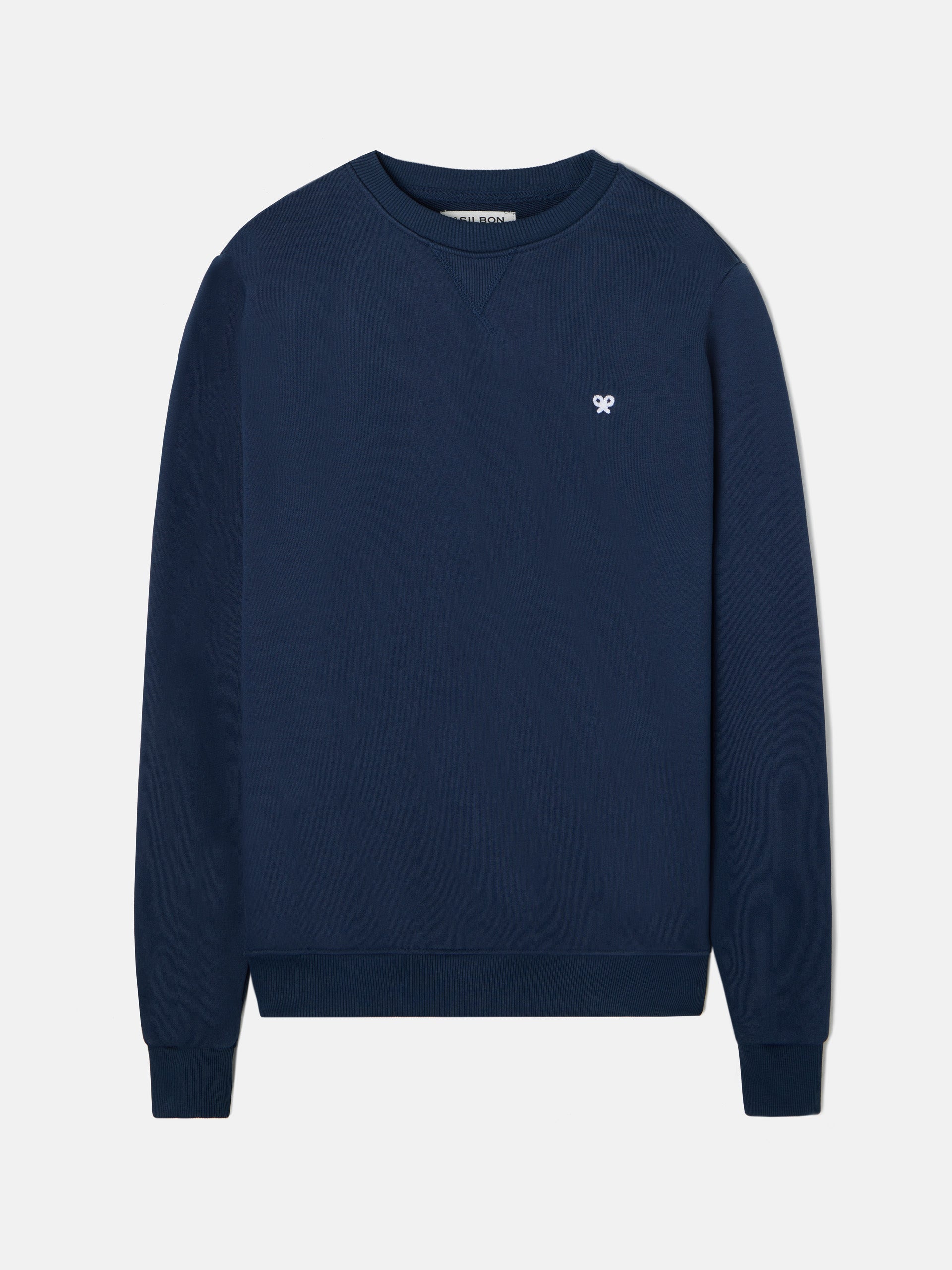 Sweat-shirt bleu marine avec mini-logo