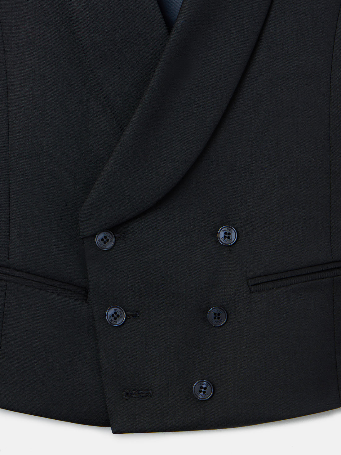 Gilet habillé stretch col rond noir