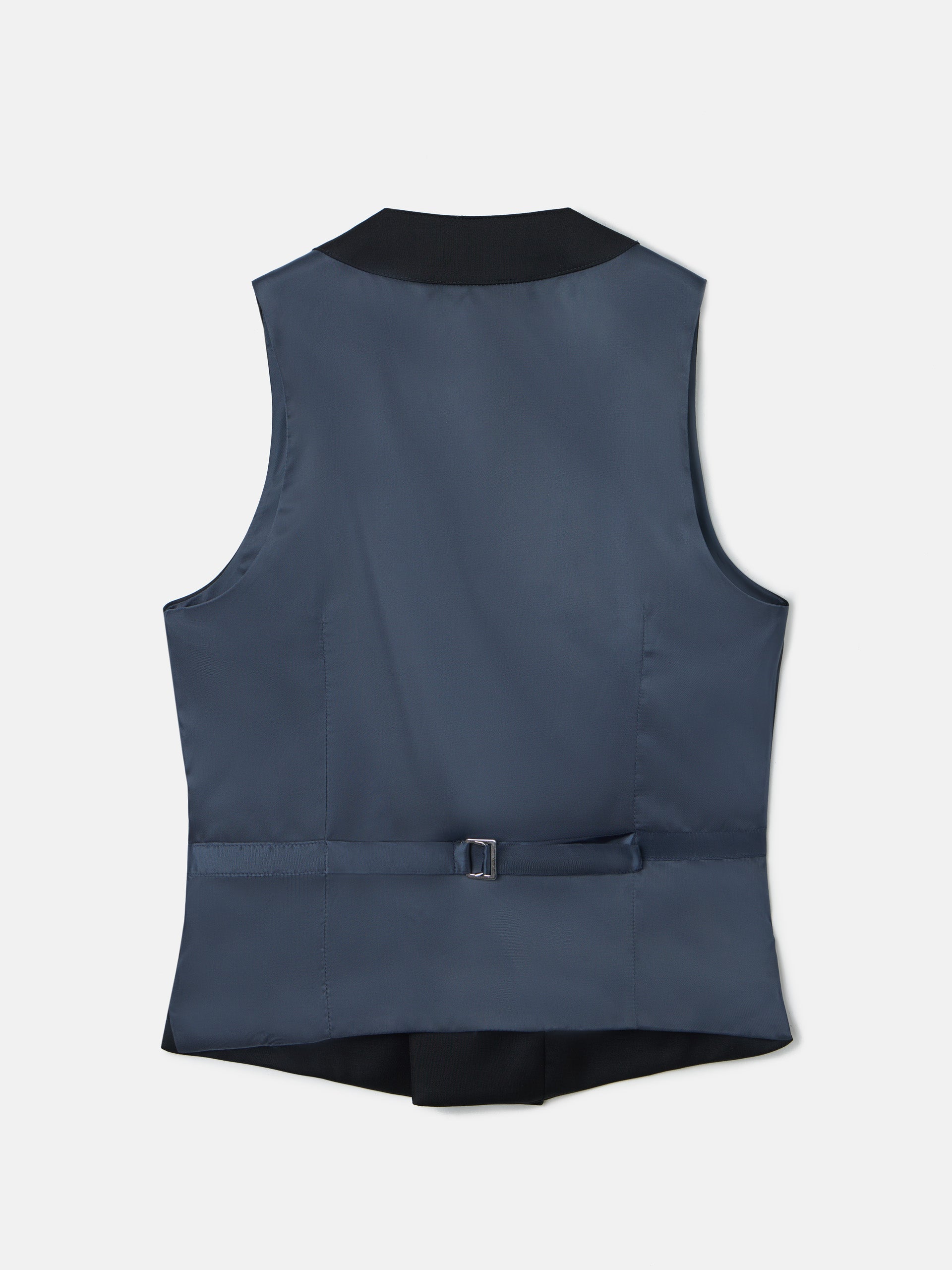 Chaleco vestir stretch cuello redondo negro