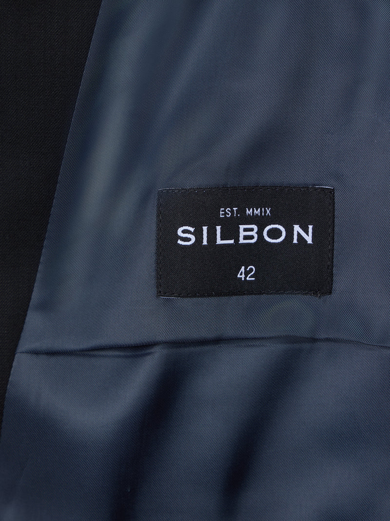 Gilet habillé stretch col rond noir