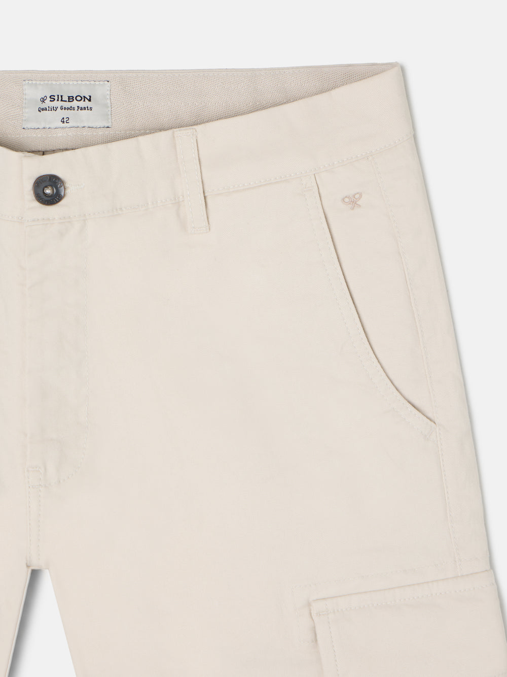 Pantalon cargo casual piedra