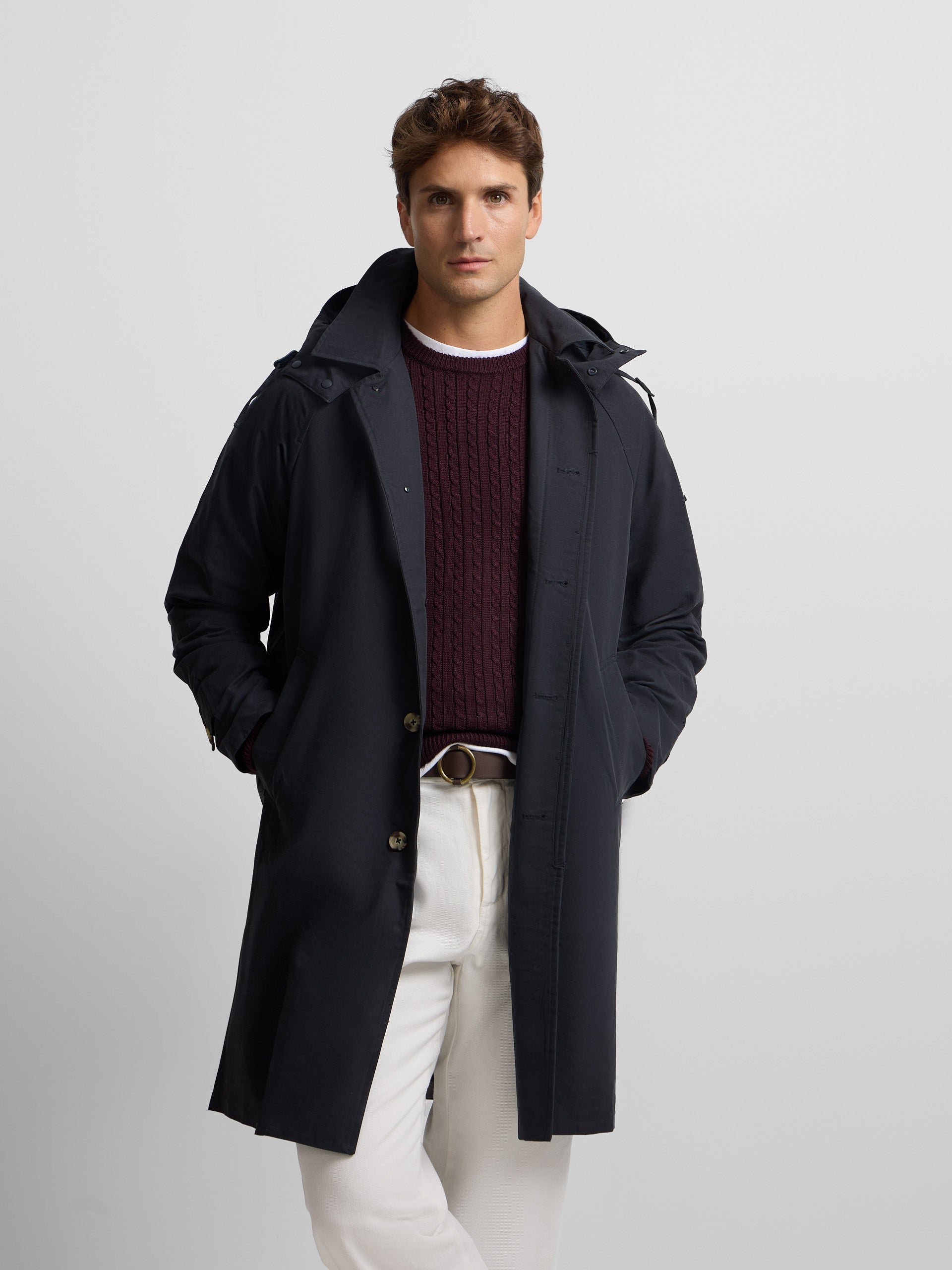 Gabardina azul marino