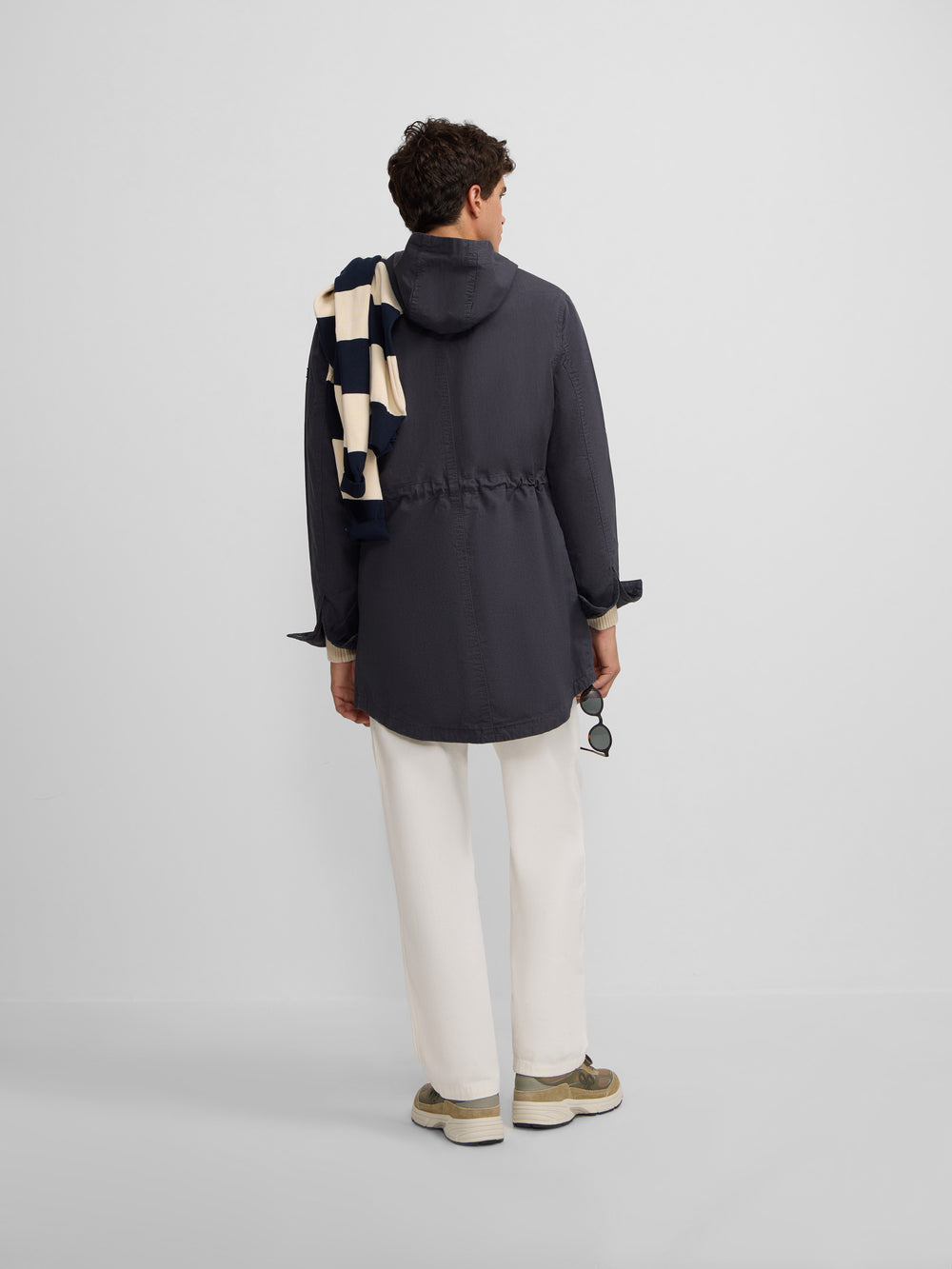 Parka casual azul marino