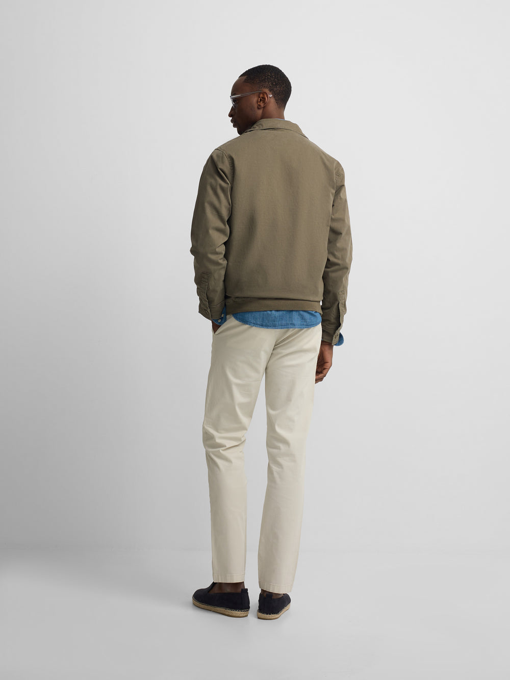 Cazadora garment dye khaki
