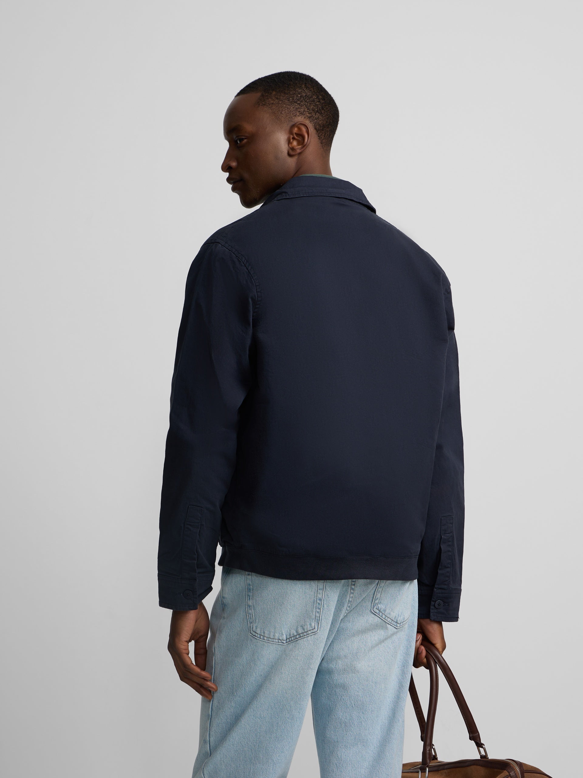 Navy blue garment dye jacket