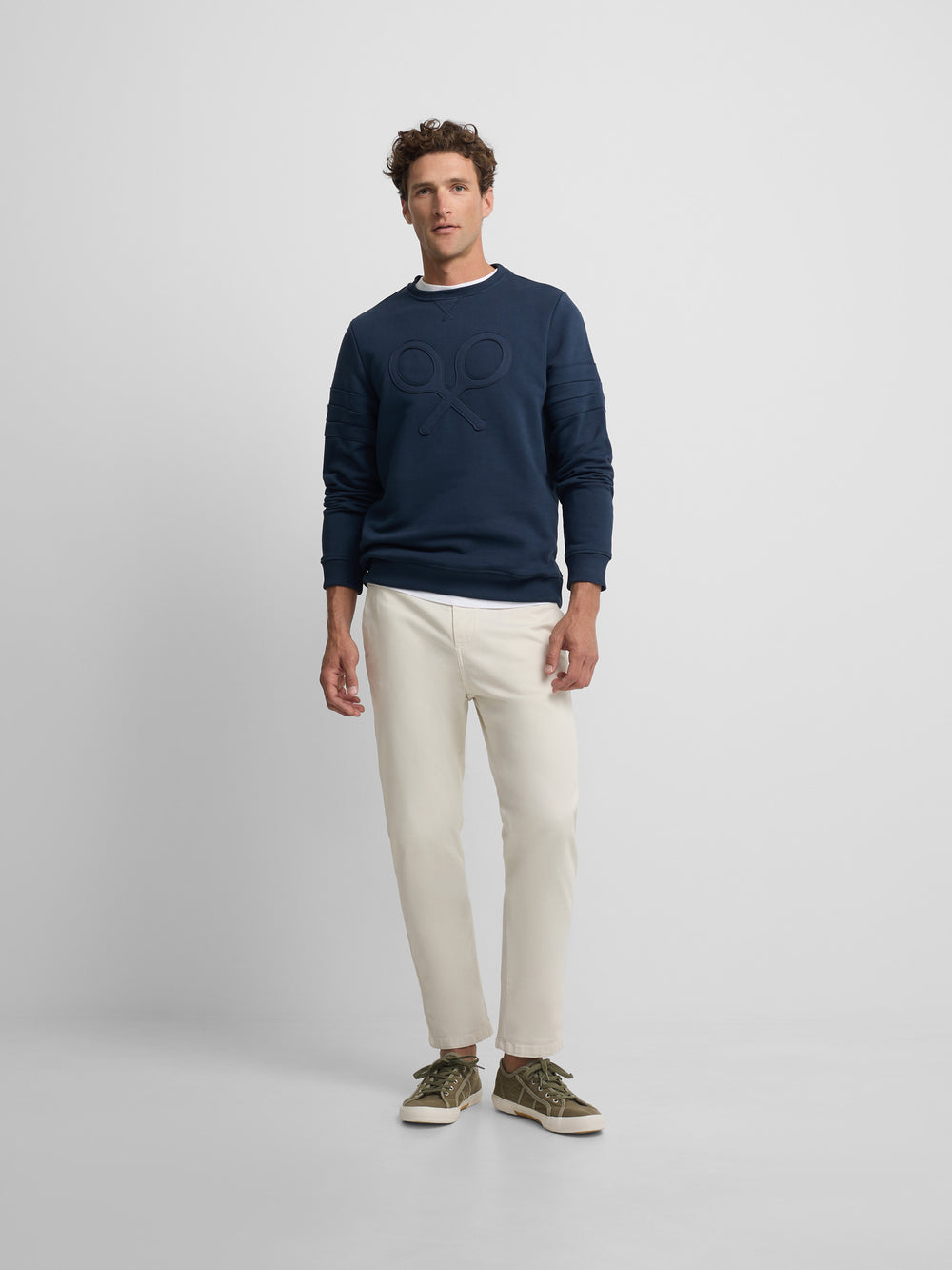 Sudadera raqueta relieve tono marino