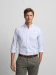 Chemise sport oxford à rayures bleu ciel
