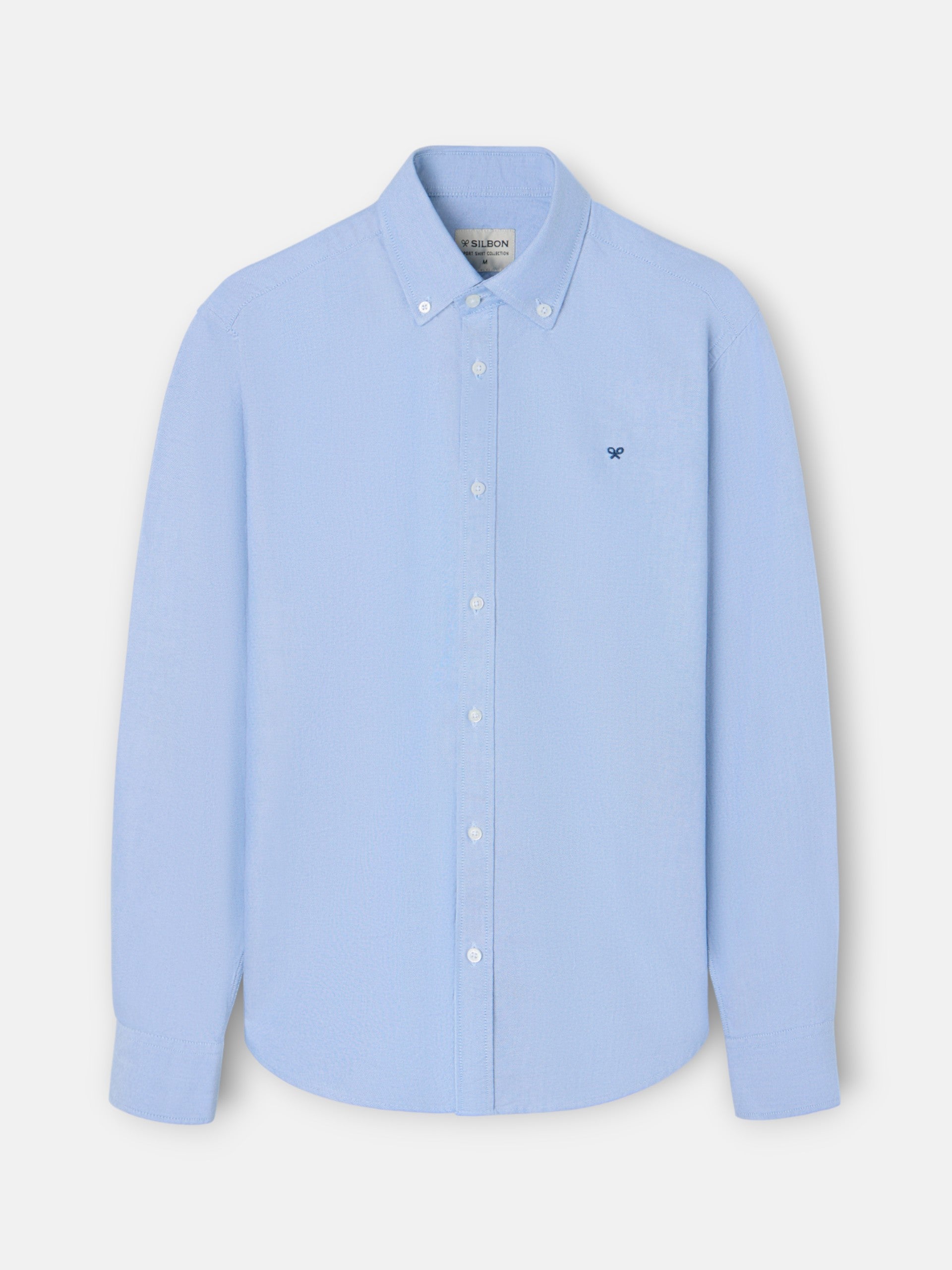 Medium blue oxford sport racket shirt