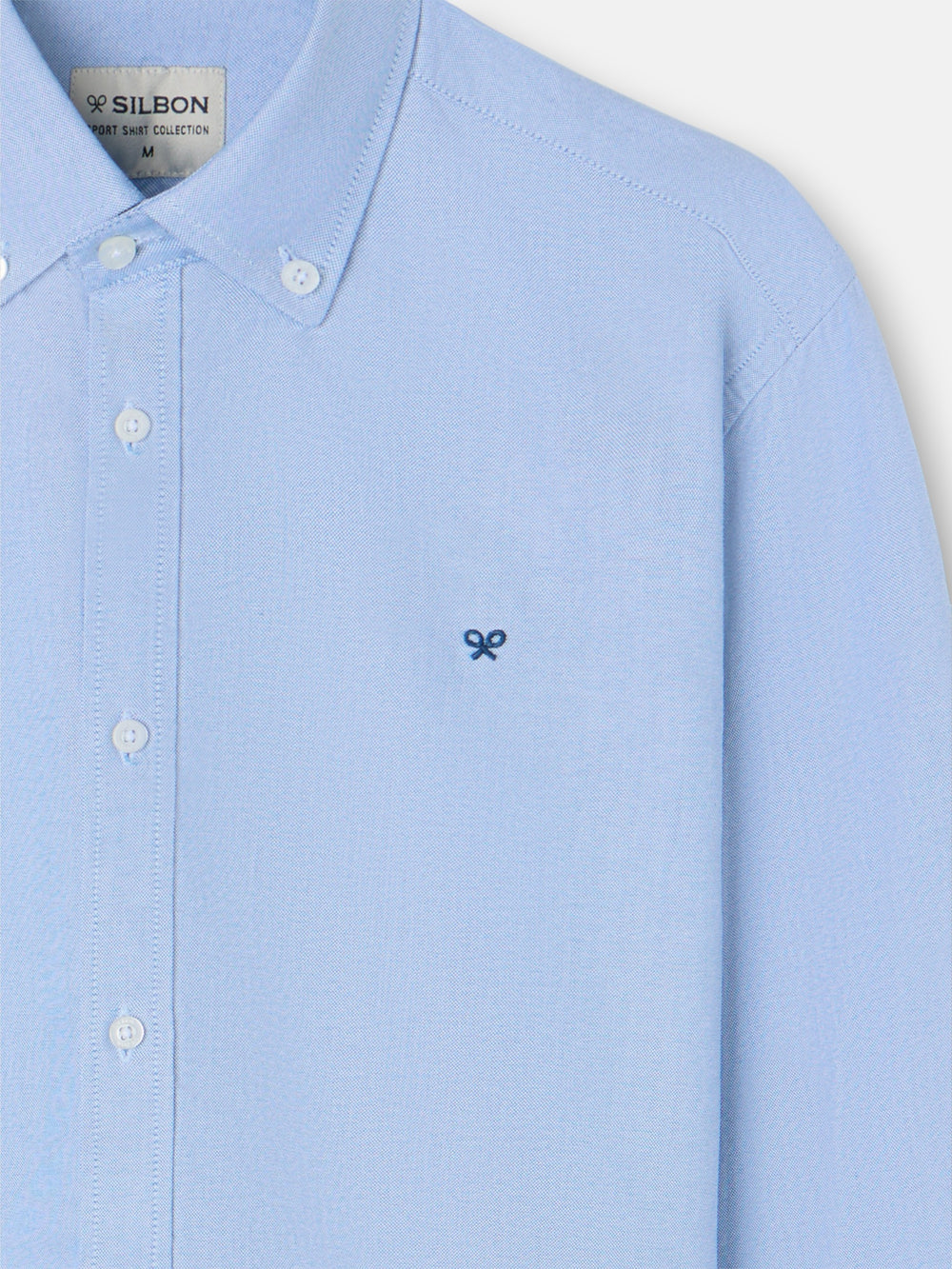 Chemise sport oxford raquette bleu moyen