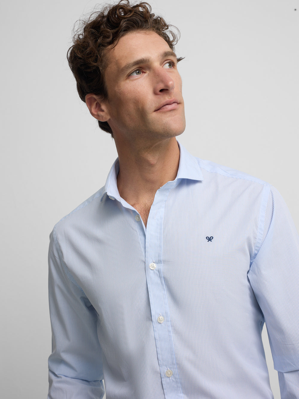 Light blue structured dress shirt