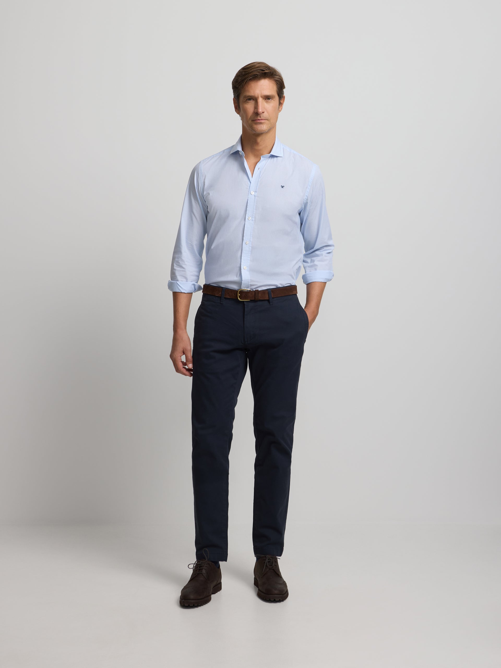 Camisa sport classic raya celeste