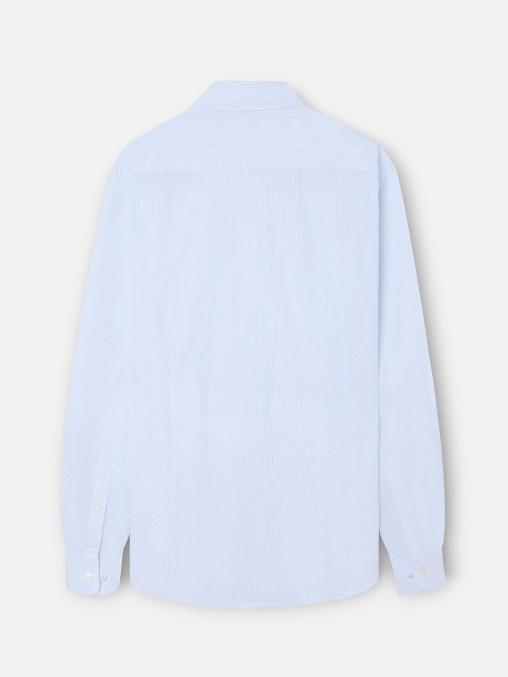 Chemise sport classique à fines rayures bleu ciel
