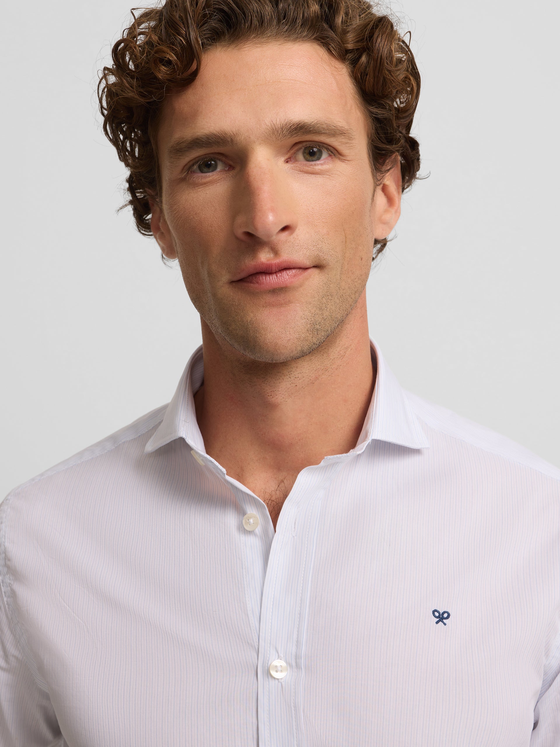 Camisa sport classic mini raya celeste