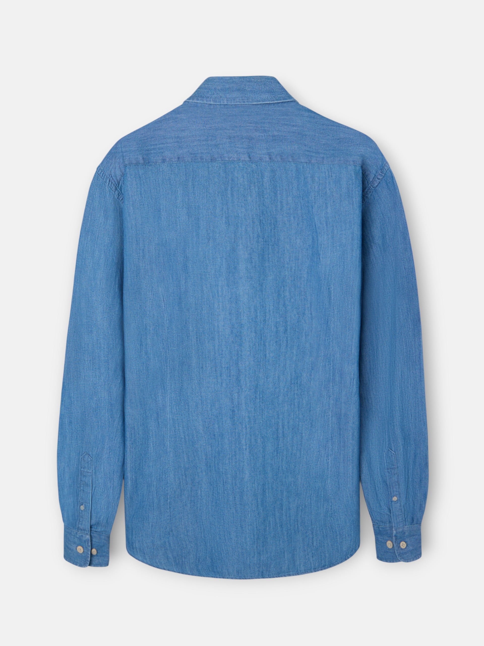 Camisa sport denim azul marinho