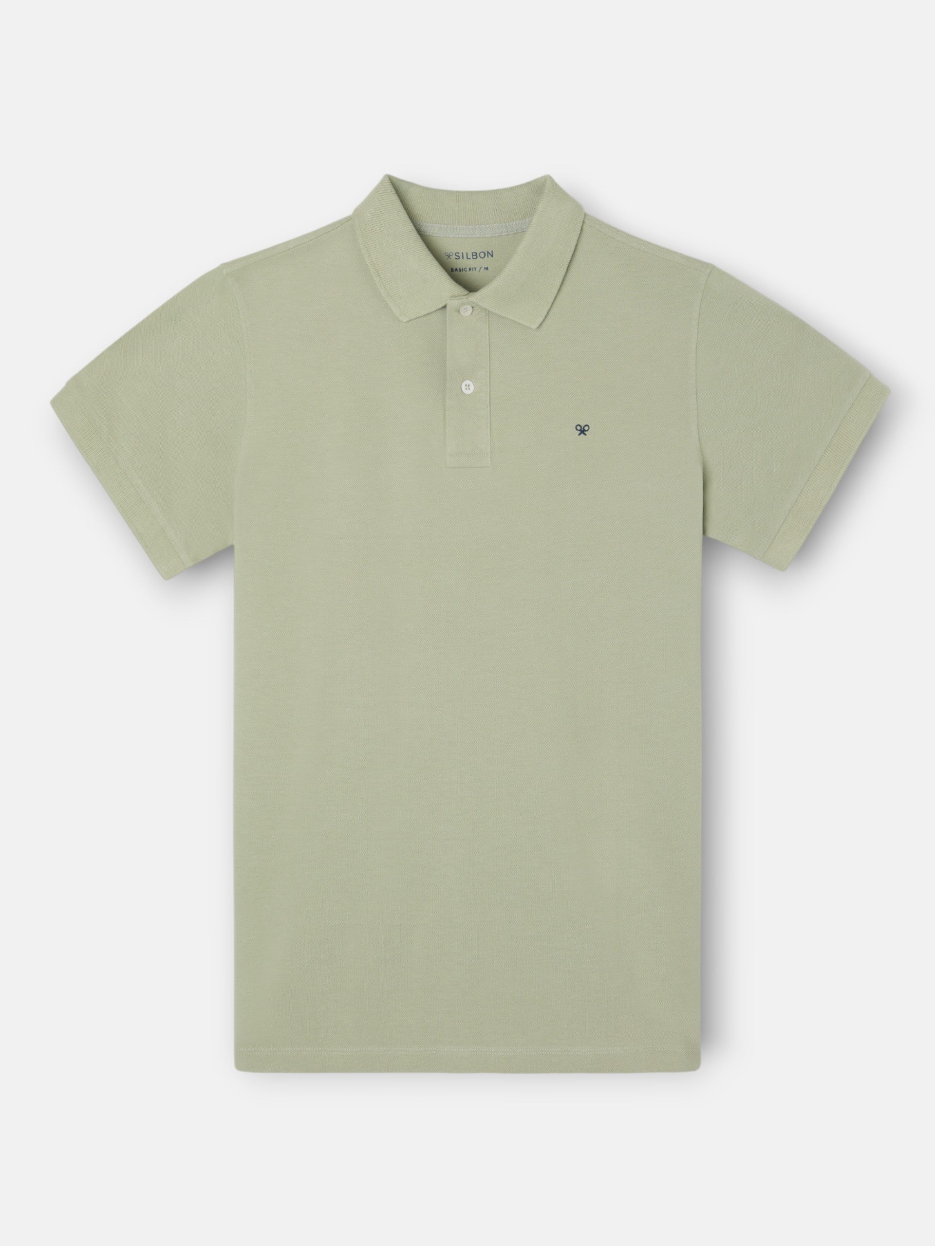 Classic plain medium green polo