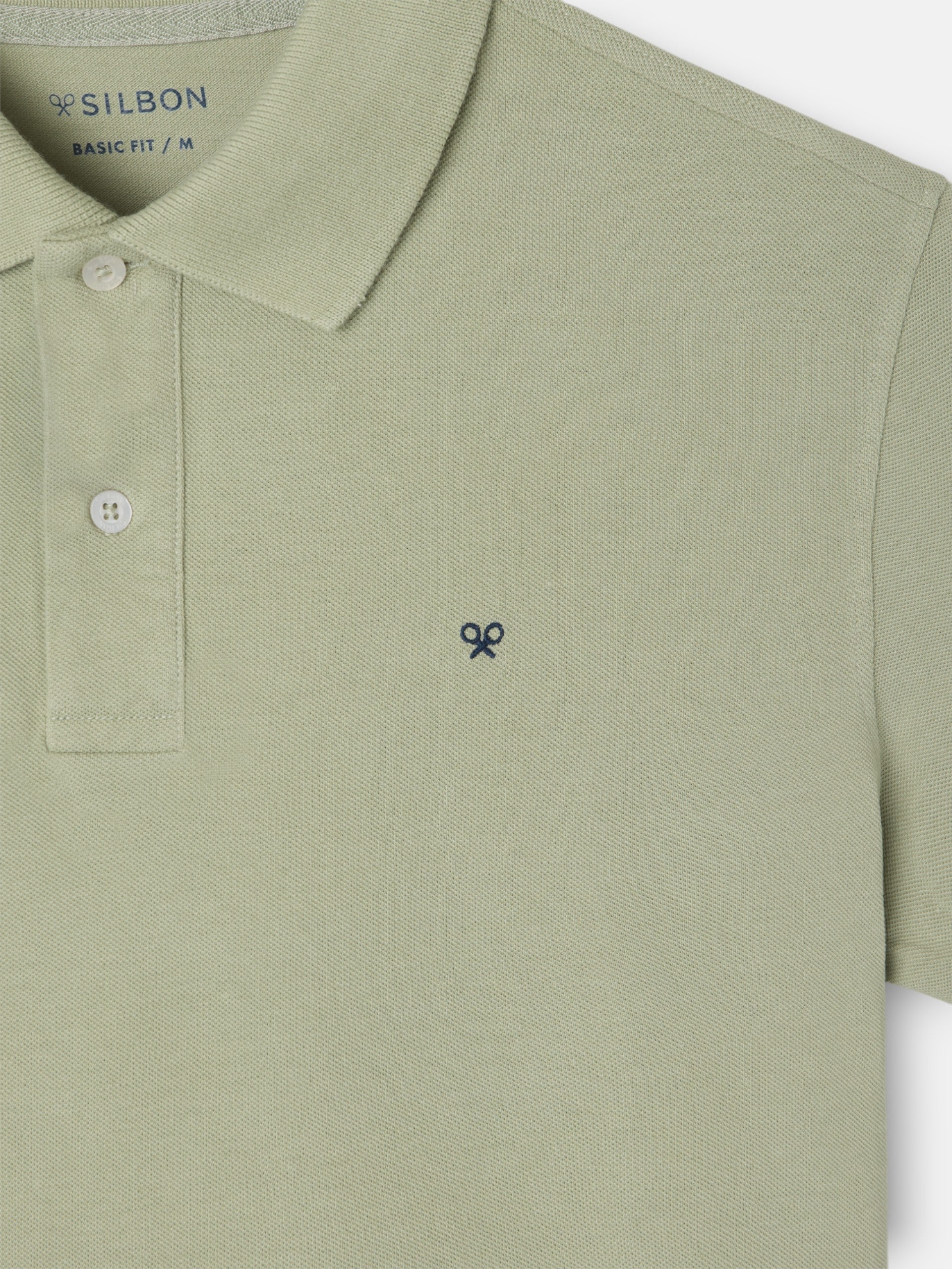 Classic plain medium green polo