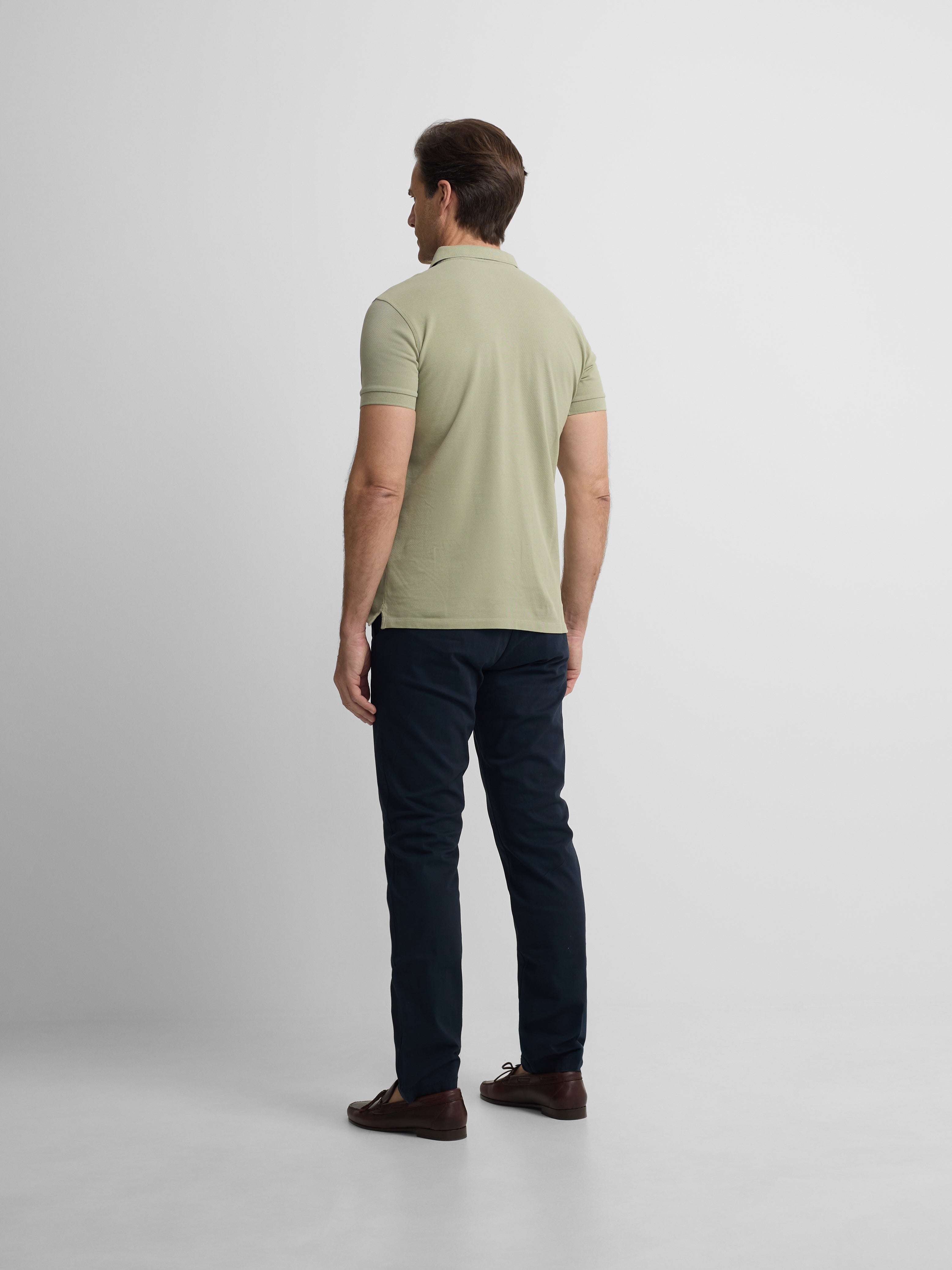 Classic plain medium green polo