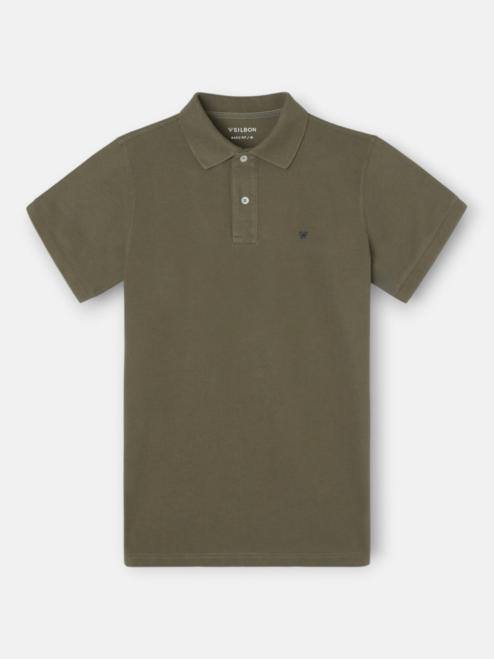 Polo clássico liso verde escuro