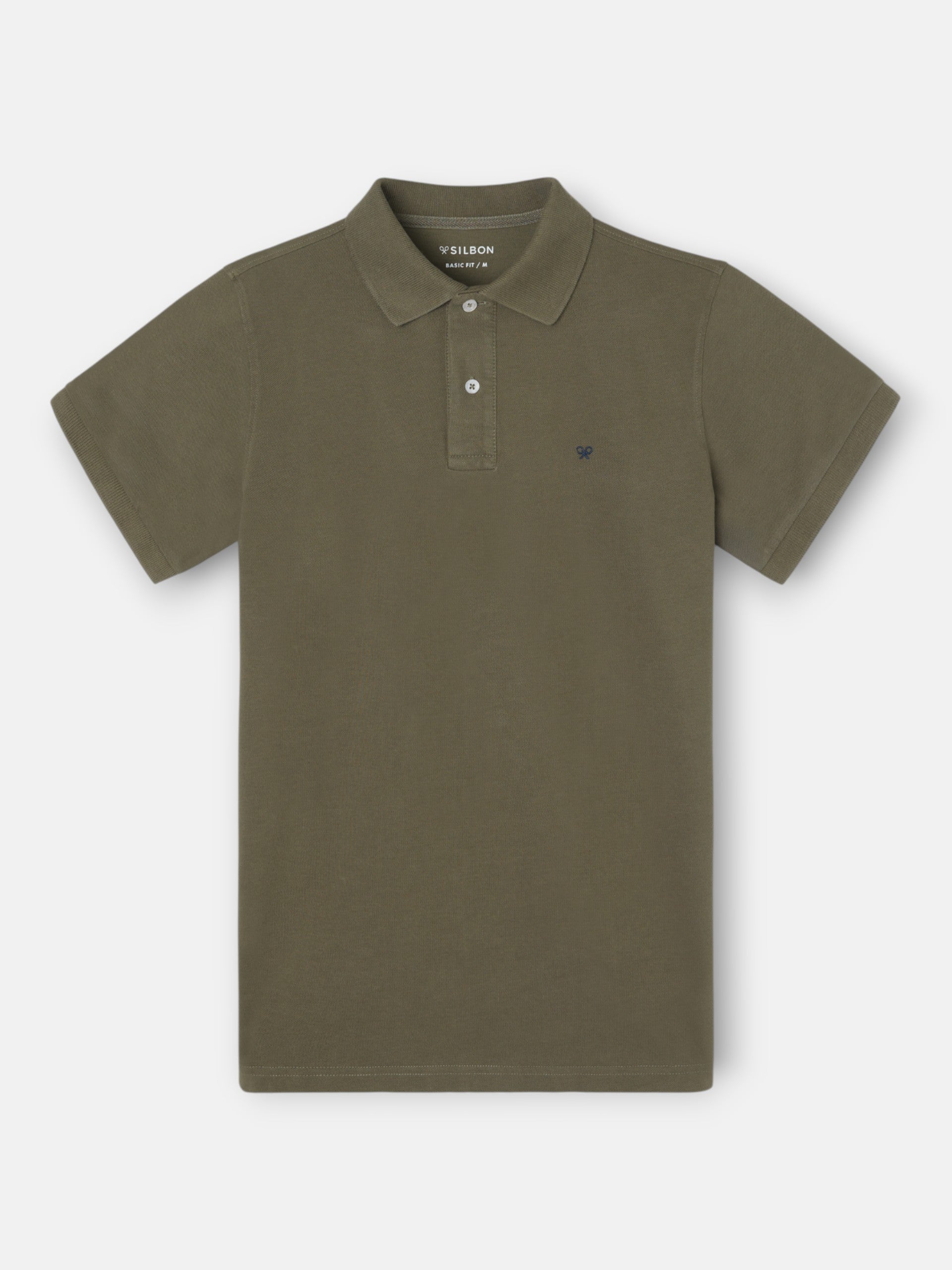 Polo clasico liso verde oscuro