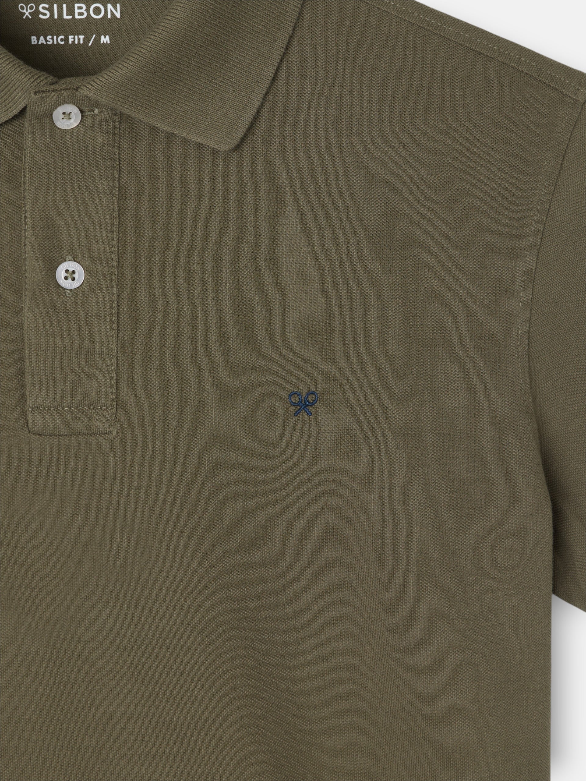 Polo clasico liso verde oscuro