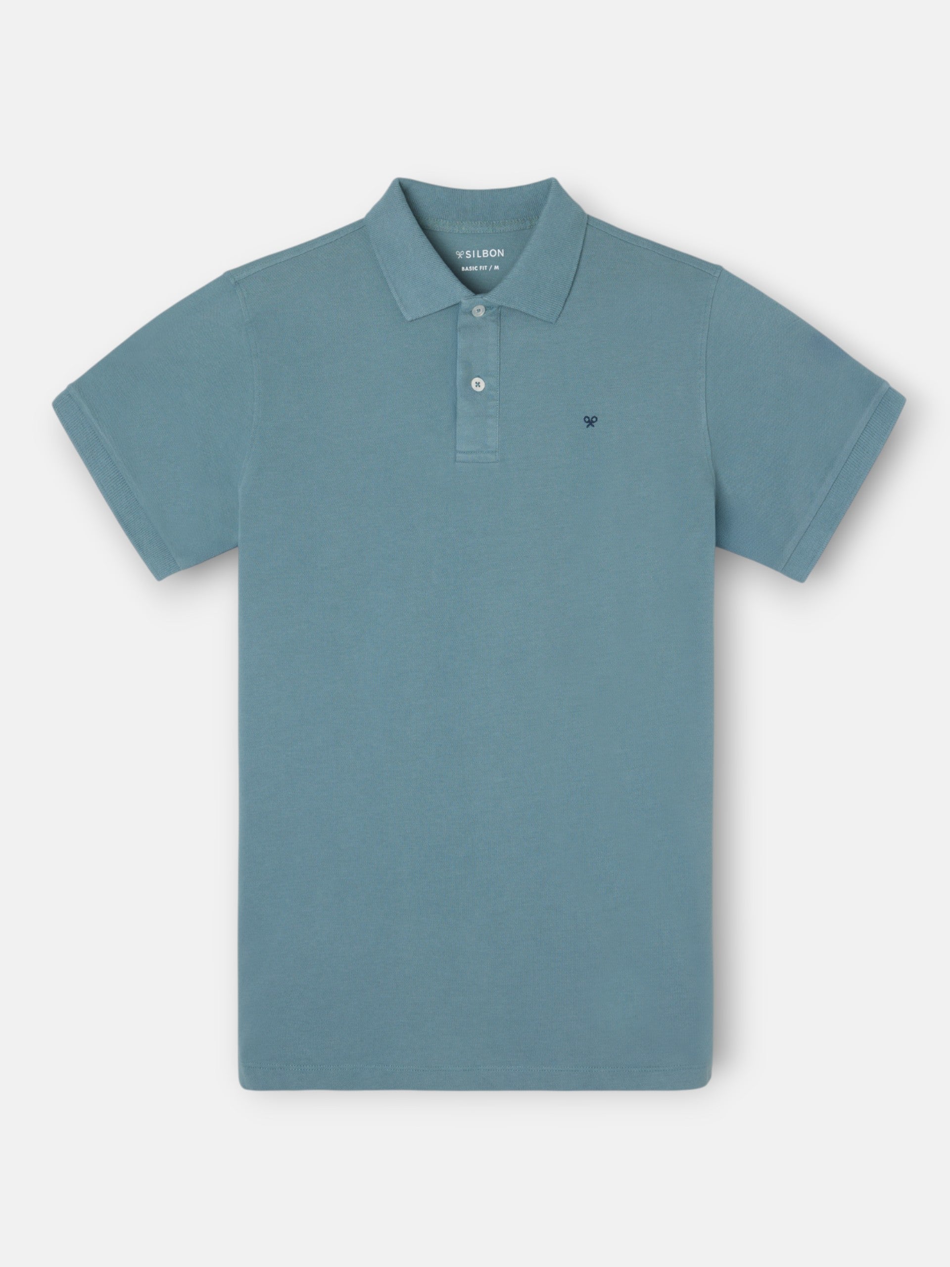 Polo classique uni pétrole