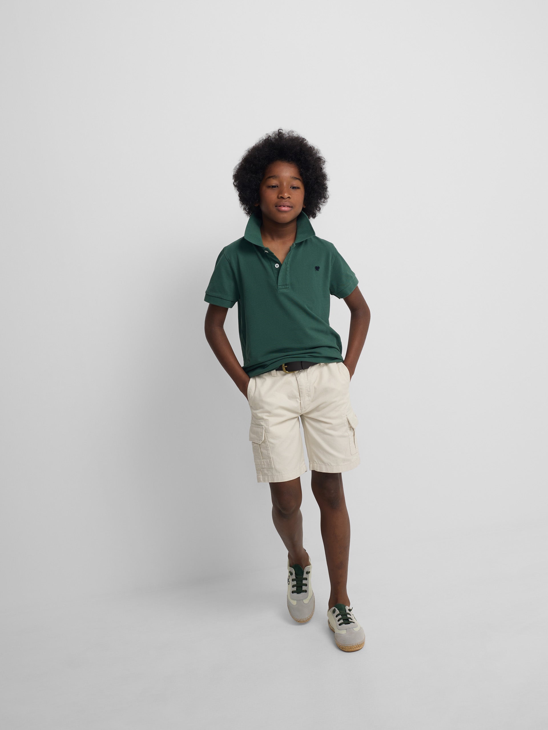 Polo enfant classique raquette verte