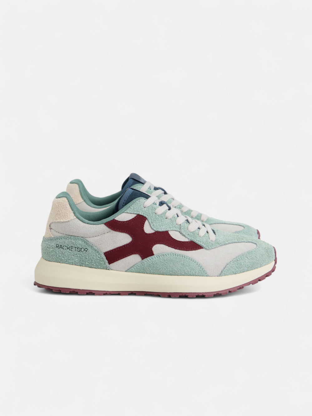 Zapatilla RACKETS09 verde burdeos