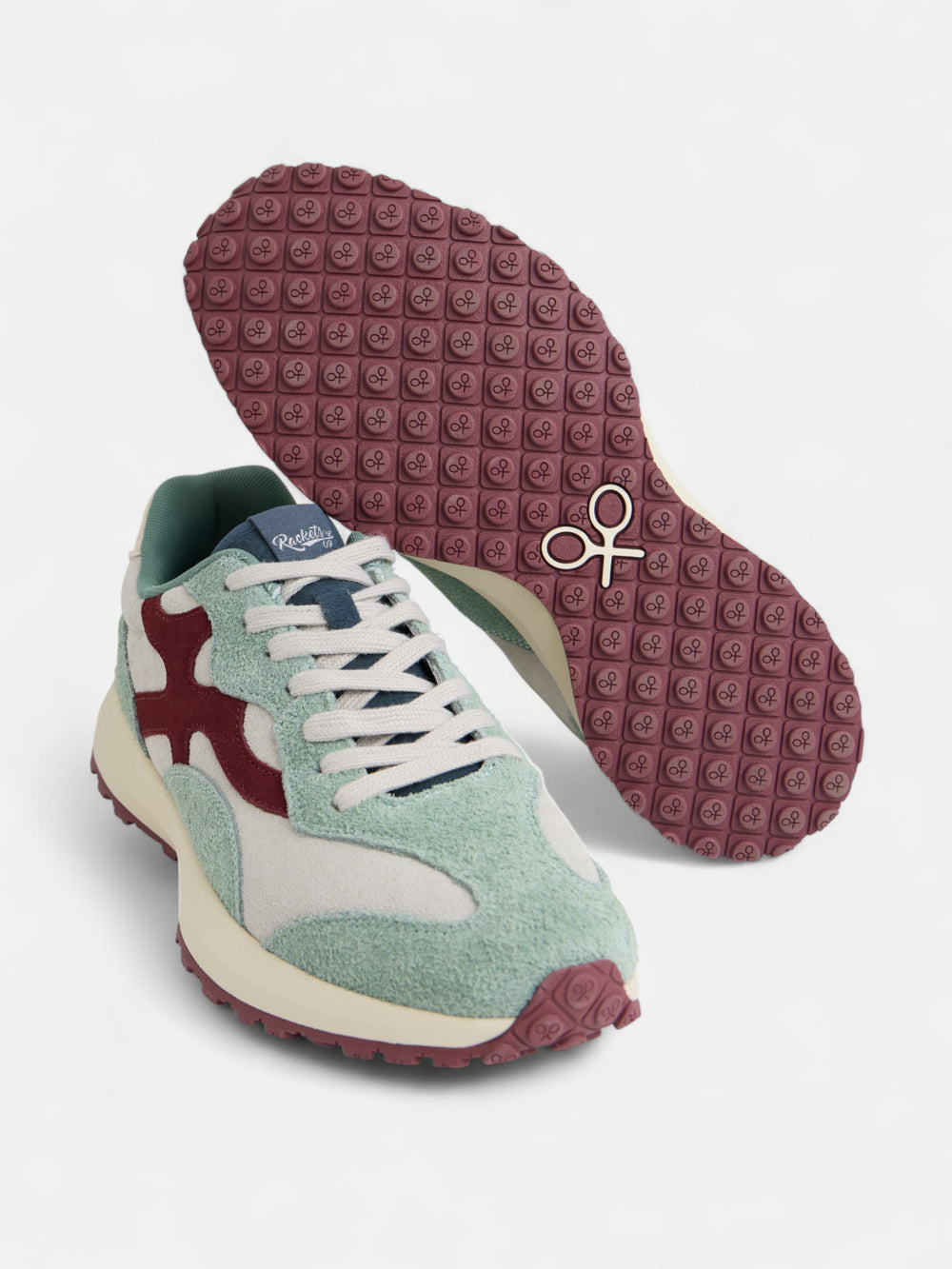 Zapatilla RACKETS09 verde burdeos
