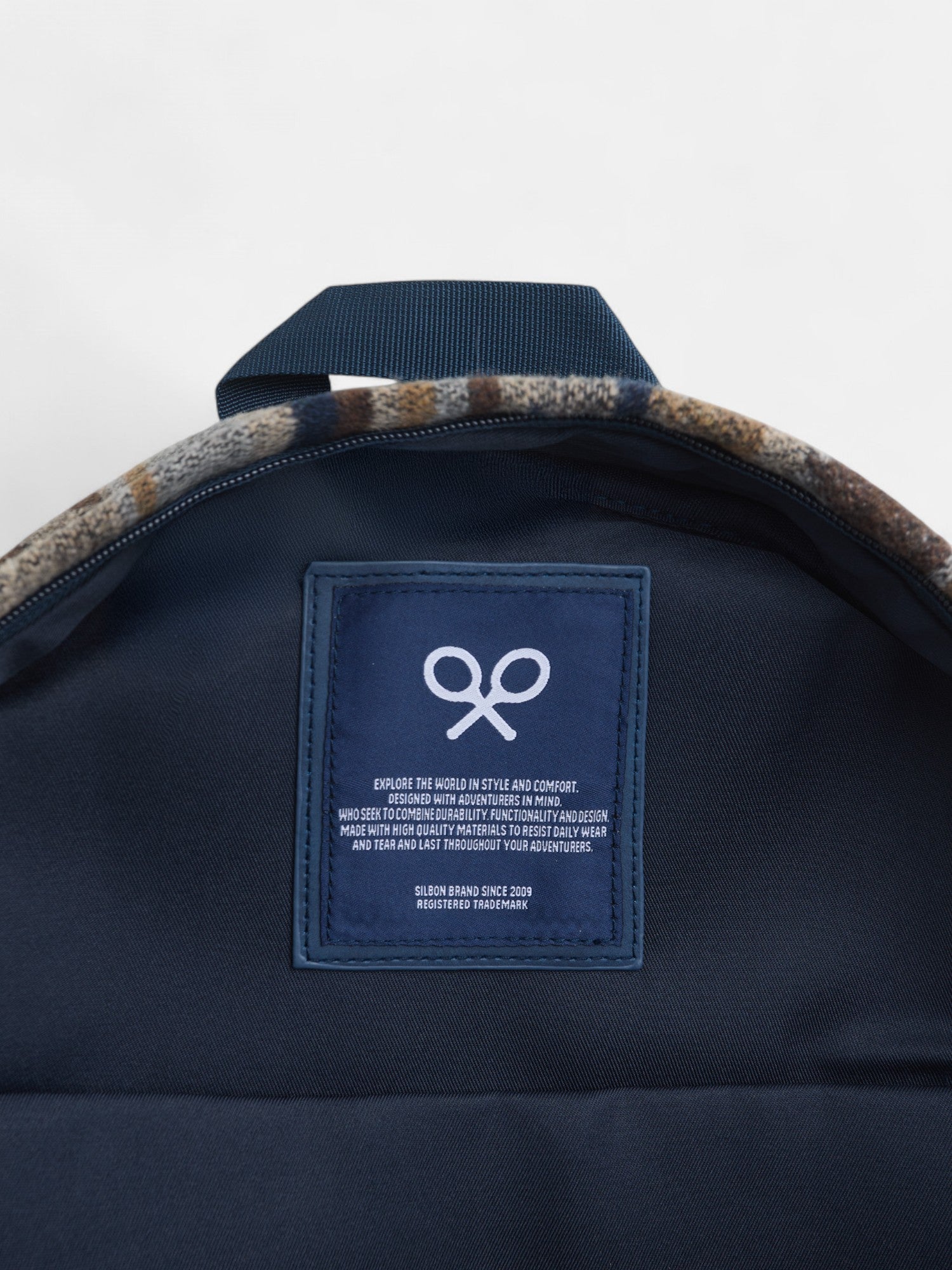 Mochila sport tejido etnico azul marino