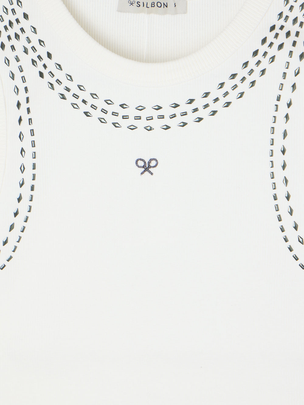 Camiseta woman tank top tachas blanca