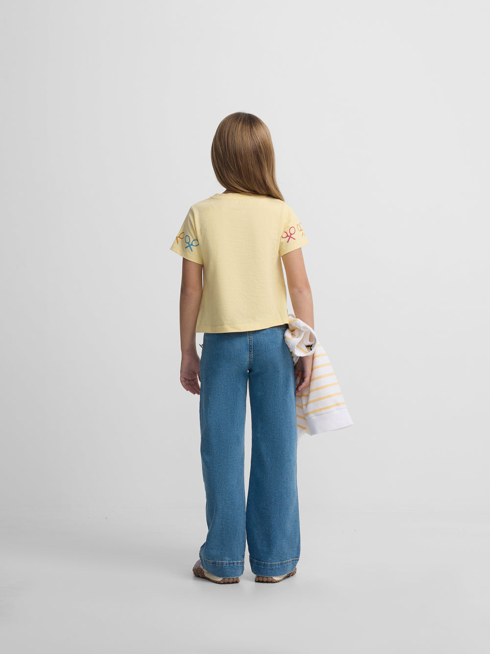 Girl's multicolor rackets yellow t-shirt