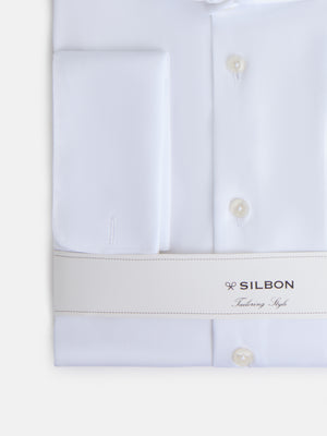 Chemise habillée easy iron à poignets doubles blanche