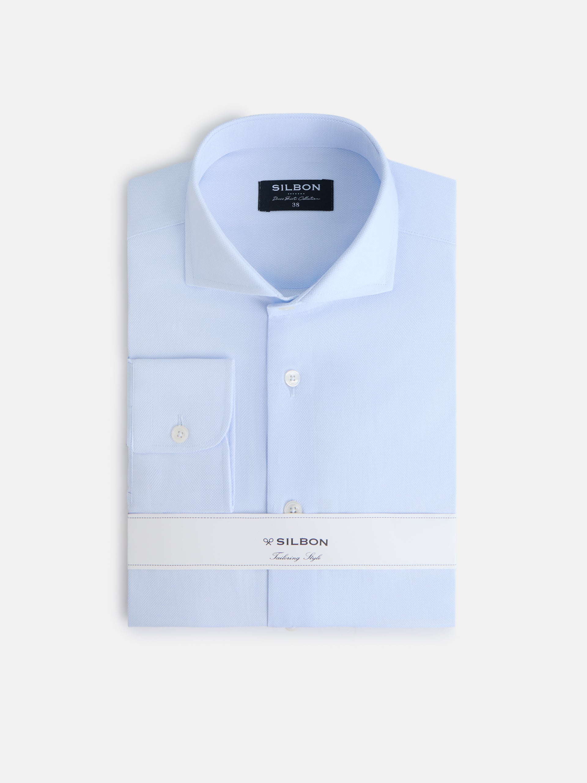 Chemise habillée à structure bleu ciel clair