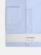 Camisa vestir mini rayas puño simple celeste