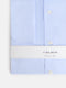 Chemise habillée à fines rayures, poignets doubles bleu ciel