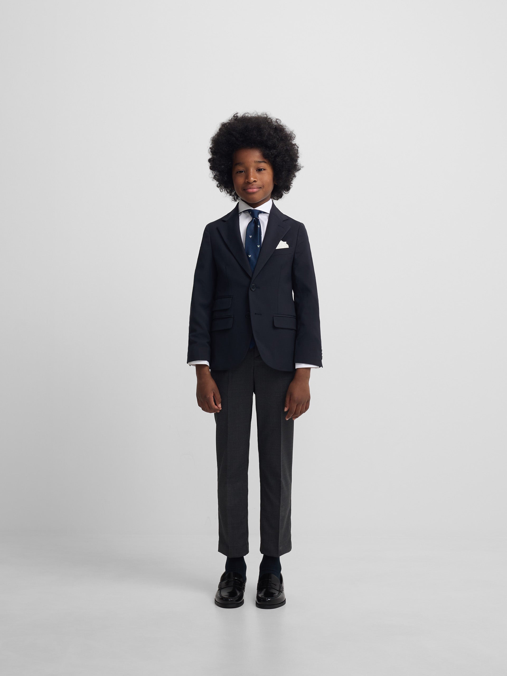 Veste blazer classique enfant bleu marine