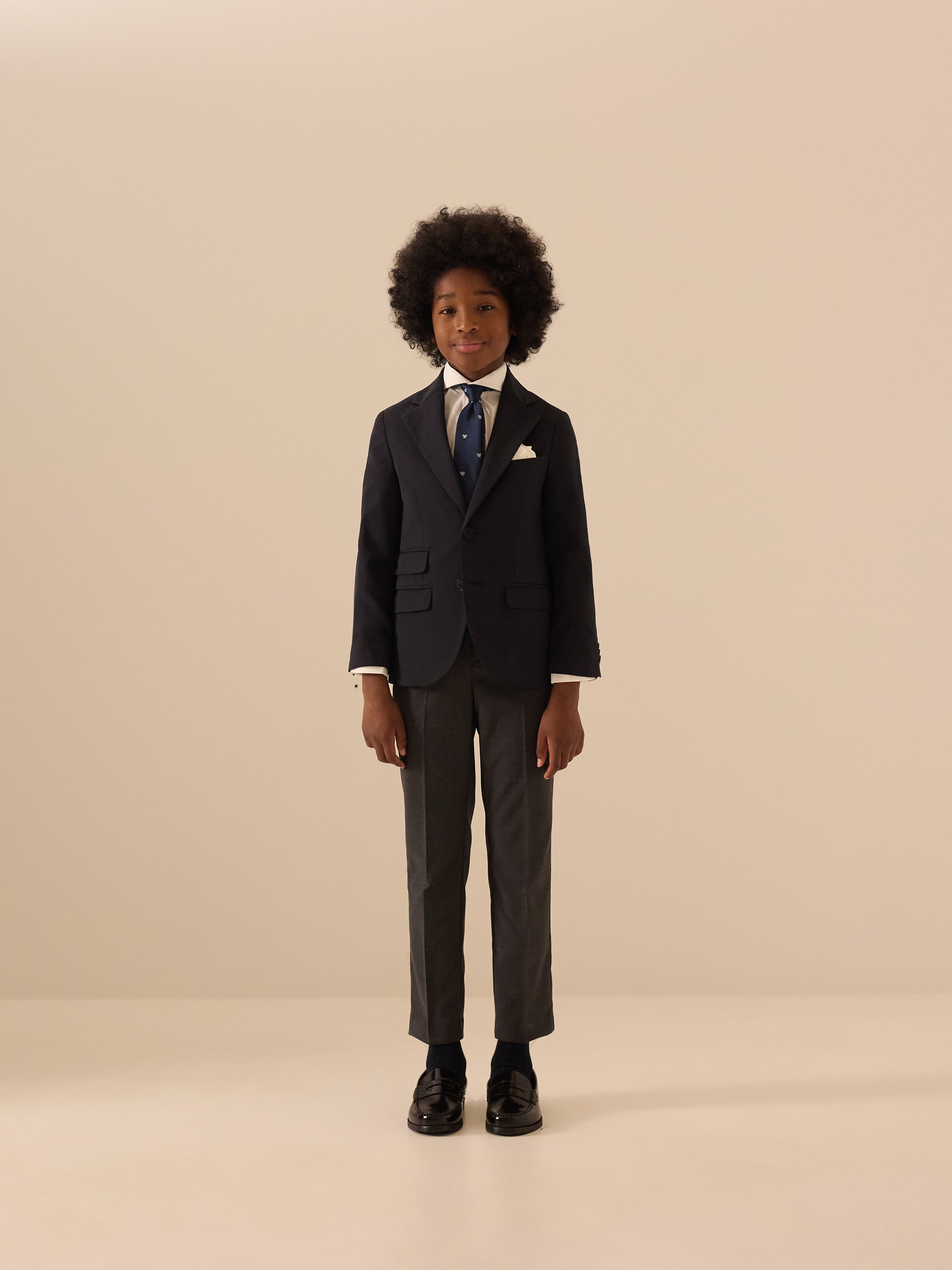 Veste blazer classique enfant bleu marine