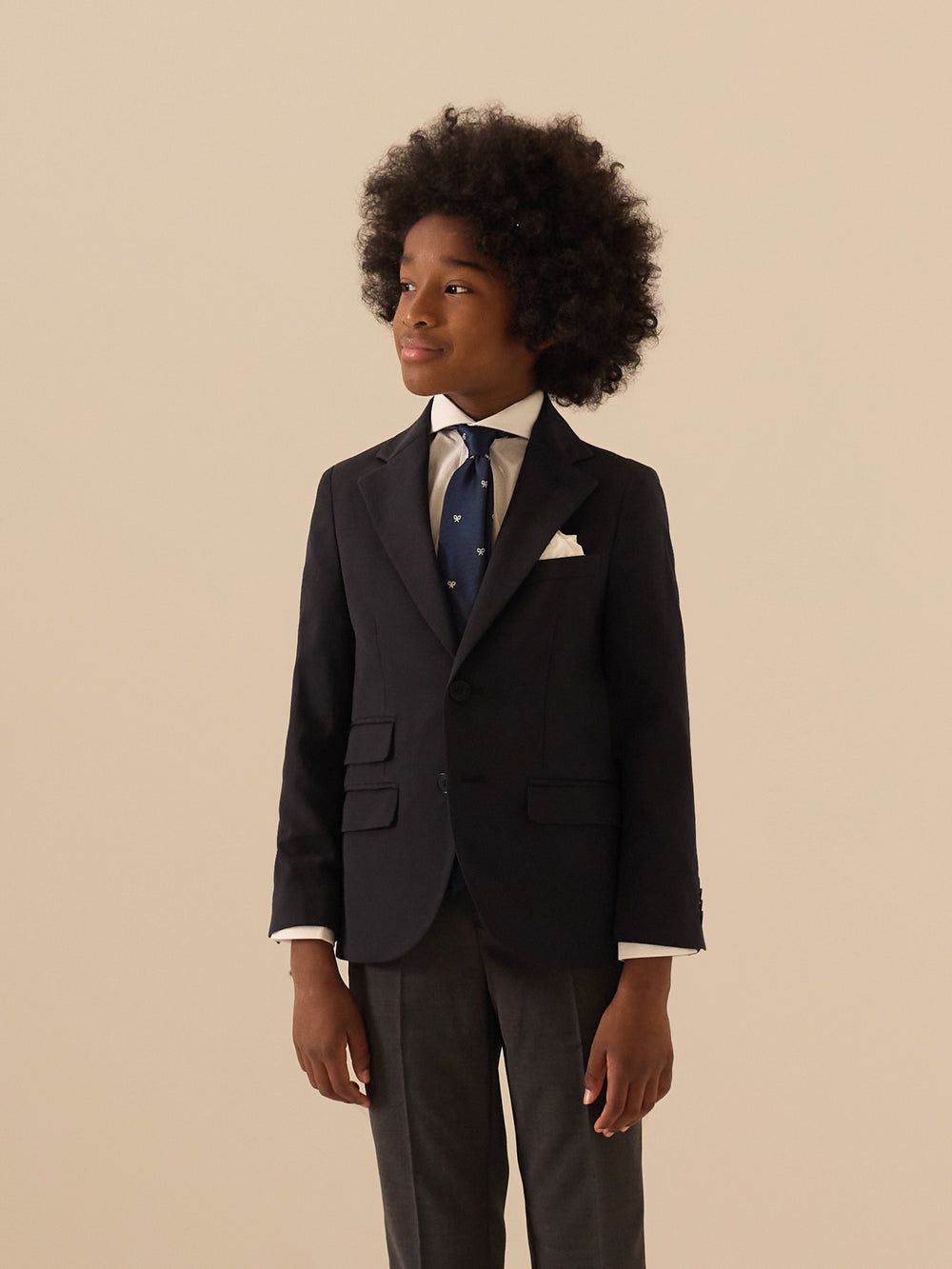 Veste blazer classique enfant bleu marine