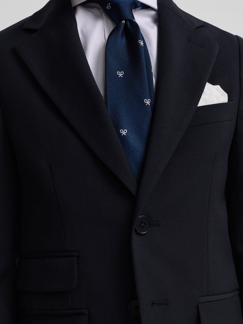 Blazer clássico liso azul-marinho para crianças