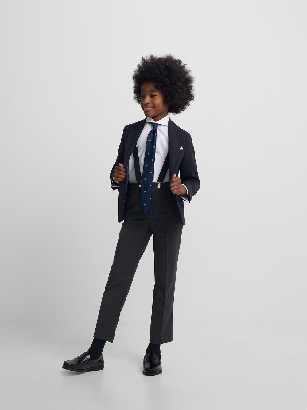 Veste blazer classique enfant bleu marine