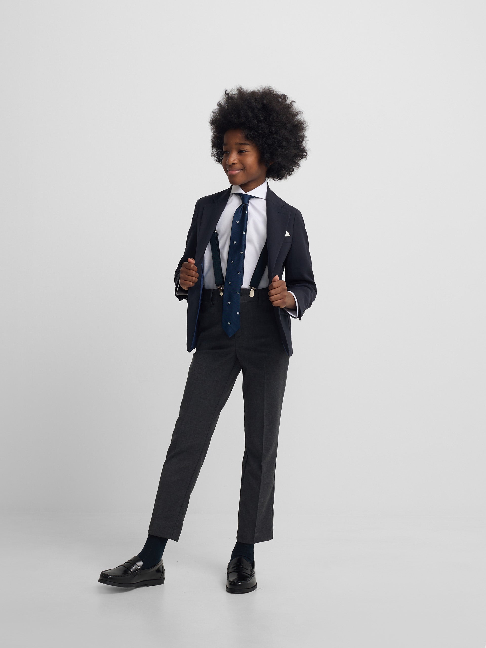 Veste blazer classique enfant bleu marine
