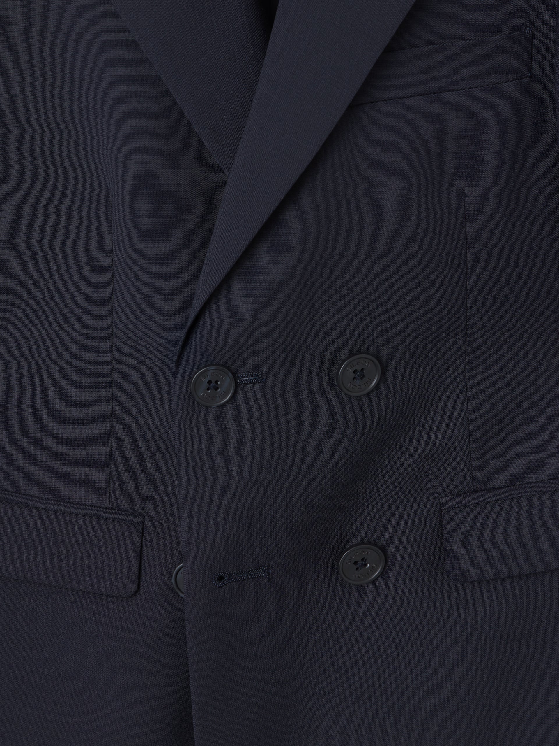Classic navy blue double-breasted kids blazer