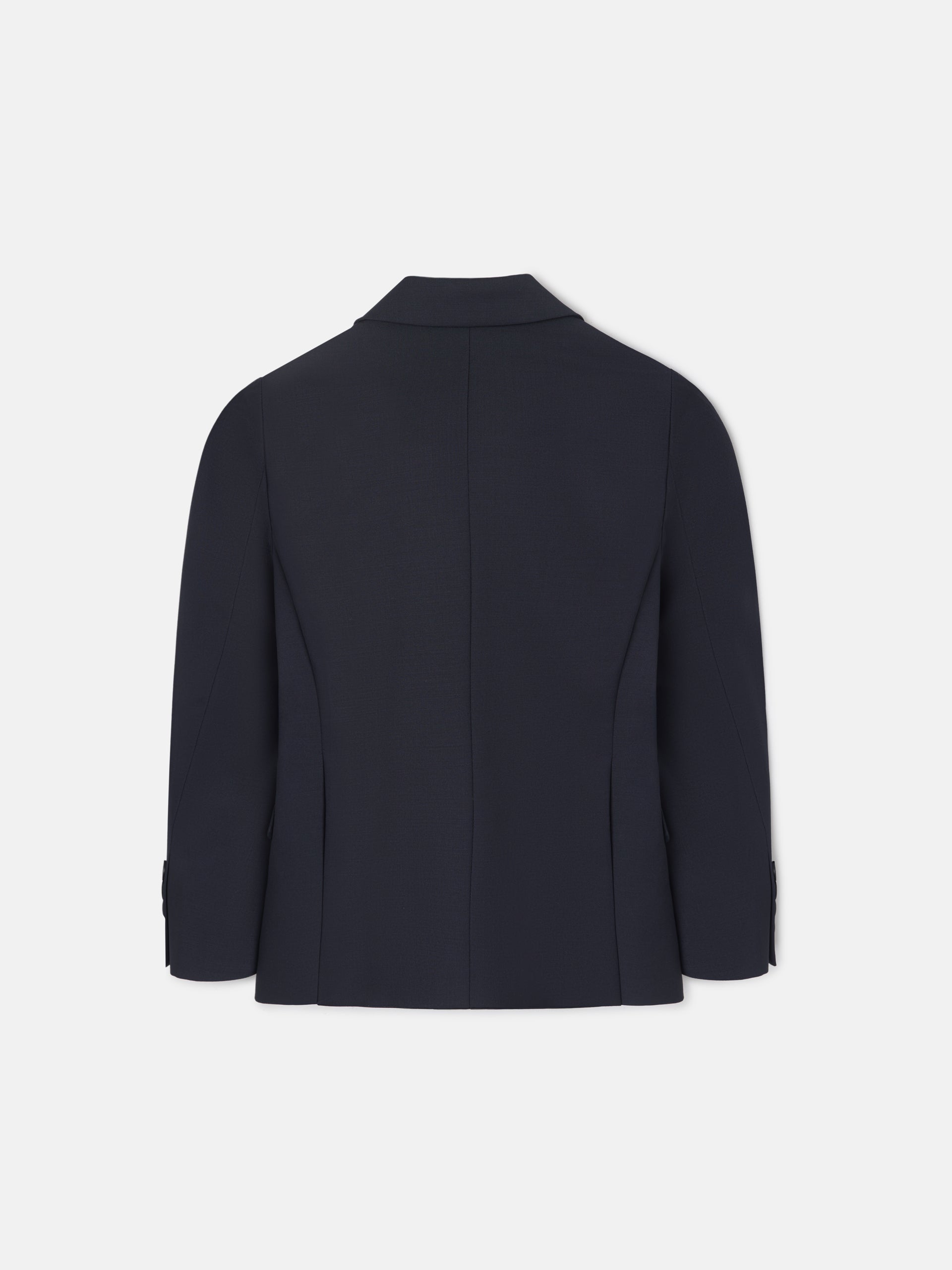 Classic navy blue double-breasted kids blazer