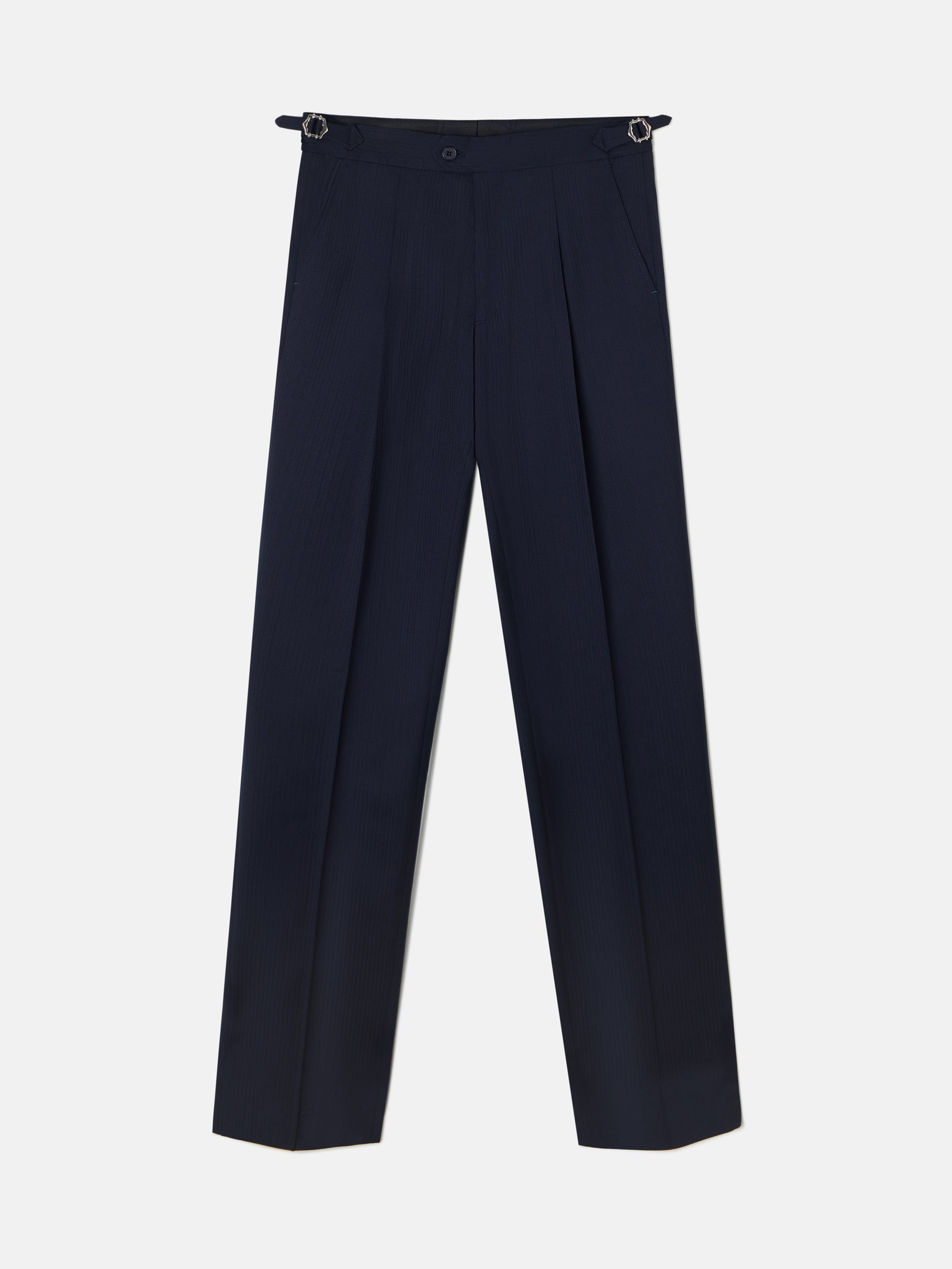 Pantalon chaque chevron bleu marine